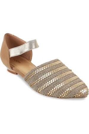 All Things Mochi Women Gold-Toned Mules Flats