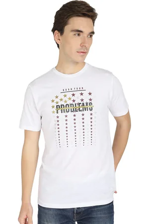 PROTEENS Men White Typography Printed T-shirt