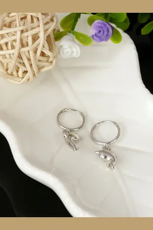 GIVA 925 Sterling Silver Chain Hoop Earrings