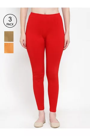GRACIT Women Pack Of 3 Solid Ankle-Length Leggings