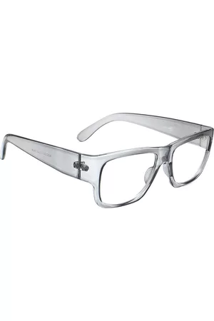 Peter Jones Eyewear Unisex Grey & Transparent Blue Light Blocking Computer Glasses 5487GT