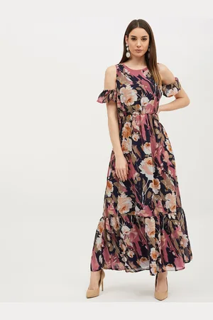 Harpa Women Multicoloured Floral Print Maxi Dress