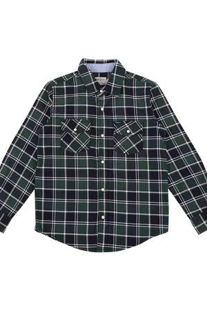 Pepe Jeans Boys Green Tartan Checked Casual Shirt