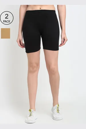 GRACIT Women Pack of 2 Black Cycling Shorts