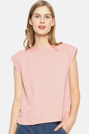 Campus Pink Cotton Regular Top