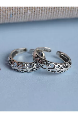 CLARA Pairs Of Silver-Toned Toe Rings