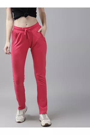 Cayman Women Pink Solid Cotton Track Pants