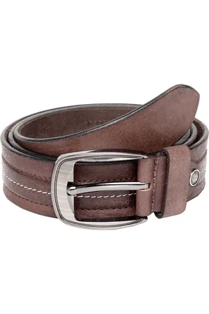 Teakwood Leathers Men Brown Leather Solid Belt