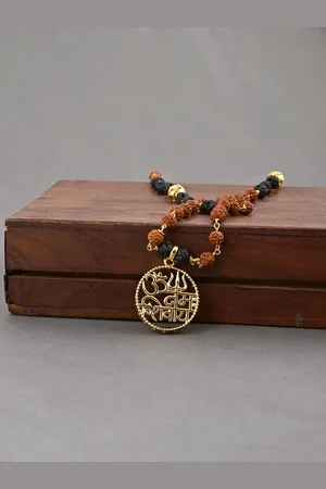 Tistabene Men Gold-Plated & Brown Necklace