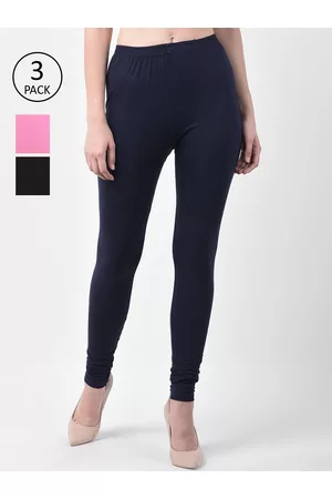 GRACIT Women Pack Of 3 Multicoloured Solid leggings