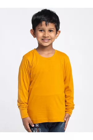 Friskers Boys Mustard Yellow Running T-shirt