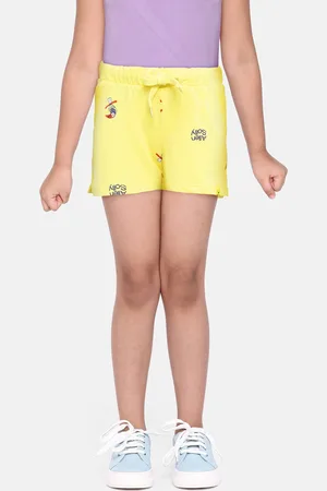 Allen Solly Girls Yellow Conversational Printed Shorts