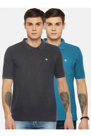 dollar Men Multicoloured Solid Polo Collar T-shirt