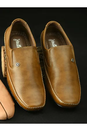 John Karsun Men Tan Brown Semiformal Slip-Ons