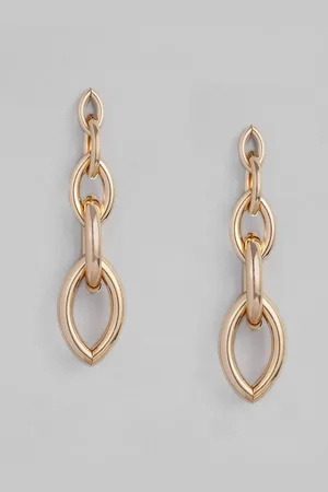 justpeachy Gold-Plated Contemporary Drop Earrings