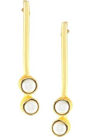 EL REGALO Woman Gold-Toned Pearl Statement Earrings