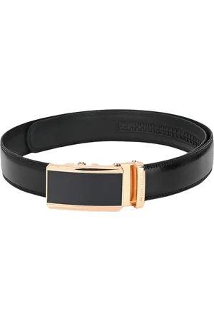 Pacific Men Black Solid Leather Belt