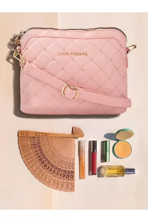 Lino Perros Women Pink Quilted Sling Bag