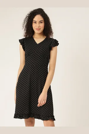 BRINN Black Printed Dress