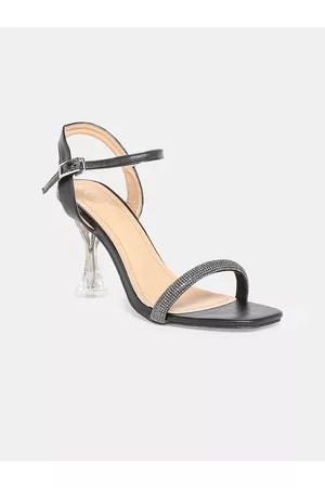 20Dresses Black Embellished PU Party Sandals