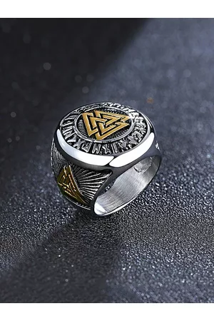Yellow Chimes Men Silver-Toned & Rhodium-Plated Finger Ring