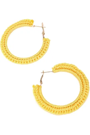 Forever 21 Yellow Contemporary Studs Earrings