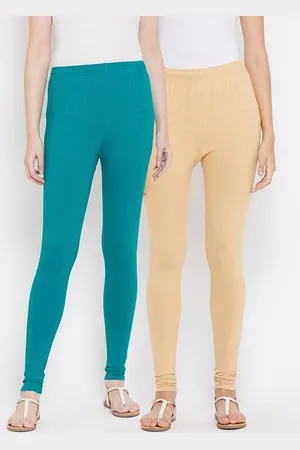 Tulsattva Women Pack Of 2 Solid Churidar-Length Leggings
