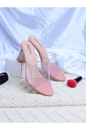 Shoetopia Women Pink Solid Sandals