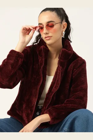 DressBerry Women Burgundy Tailored Jacket
