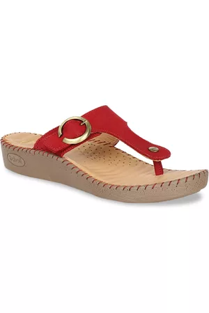 Scholl Women Red Solid Comfort Heels