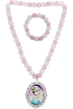 EL REGALO Girls Pink Beaded Jewellery Set
