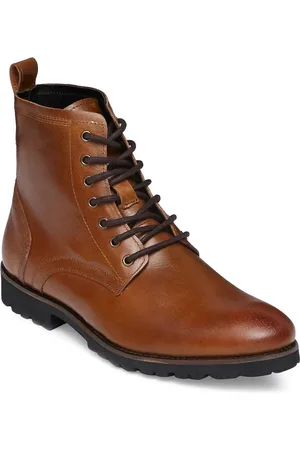 HATS OFF ACCESSORIES Men Tan Leather Flat Boots