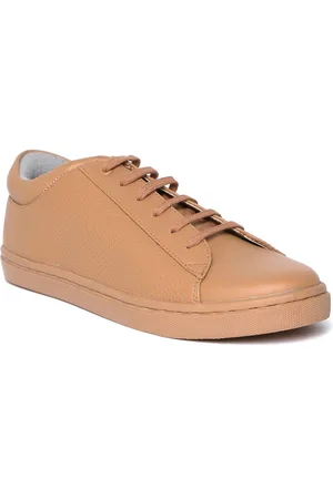 Mocas Men Brown Perforated Sneakers