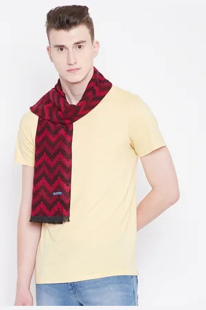 Alvaro Castagnino Men Red & Maroon Printed Mufflers