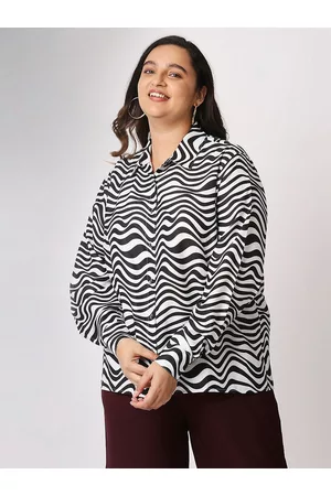 20Dresses Women Black & White Printed Casual Shirt