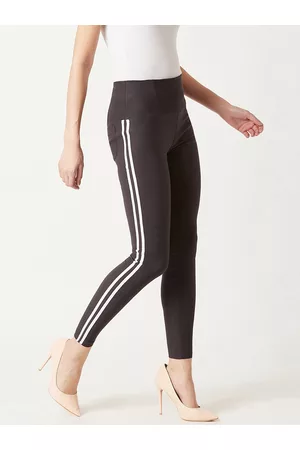 Miss Chase Women Charcoal Grey Solid Skinny Fit Treggings