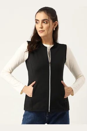 BRINN Solid Sleeveless Tailored Jacket