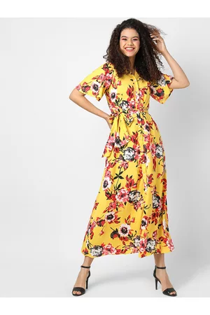 Campus Yellow Floral Maxi Dress