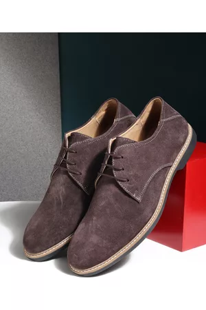 Teakwood Leathers Men Brown Suede Derbys