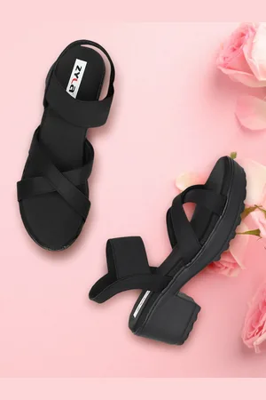 Zyla Black Platform Heels