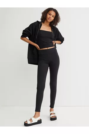 H&M Women Black High-waisted Leggings