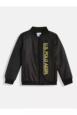 Ralph Lauren Boys Black Printed Bomber Jacket
