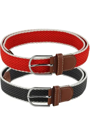 Kastner Men Red Set Of 2 Textured Belt