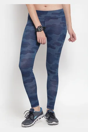 Boston Club Women Blue Printed Skinny-Fit Tights