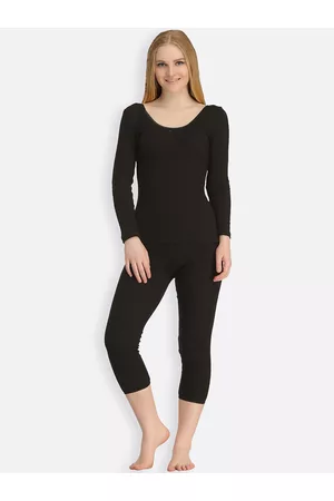Kanvin Women Black Thermal Set - TNEW2150BK2180