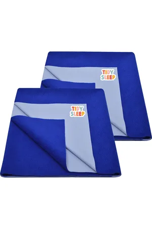 TIDY SLEEP Kids Set Of 2 Blue Water Proof Mattress Protector