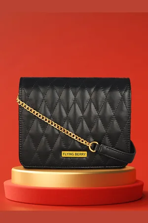 FLYING BERRY Black Textured Sling Bag