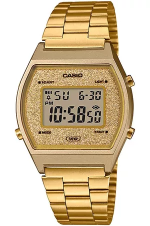 Casio Vintage B640WGG-9DF Gold Digital Dial Gold Stainless Steel Band D188