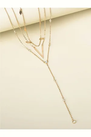 Voylla Women Gold-Toned Brass Gold-Plated Layered Necklace