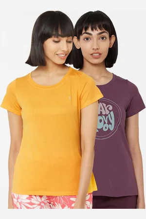 Soie Women Pack Of 2 Printed Lounge T-Shirts